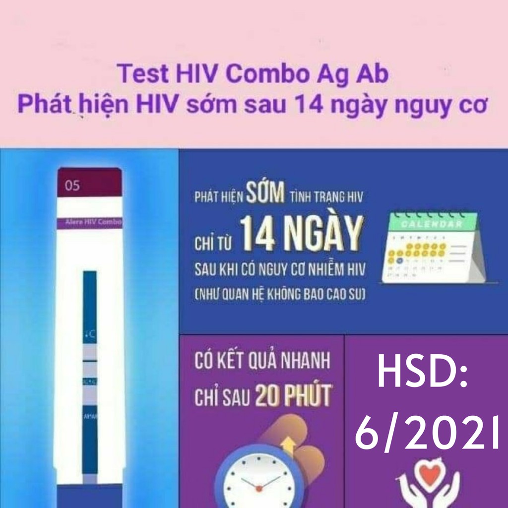 {HSD:11/2022} Bộ Test thử HIV nhanh tại nhà Alere Combo nhập khẩu Nhật Bản cho kết quả chính xác rất cao