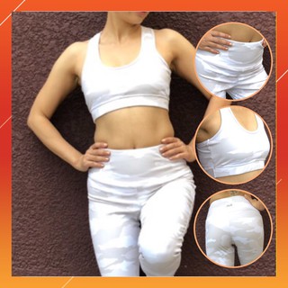 Đồ bộ tập Gym nữ, Yoga, Aerobic màu rằn ri có mút hàng chính hãng NX