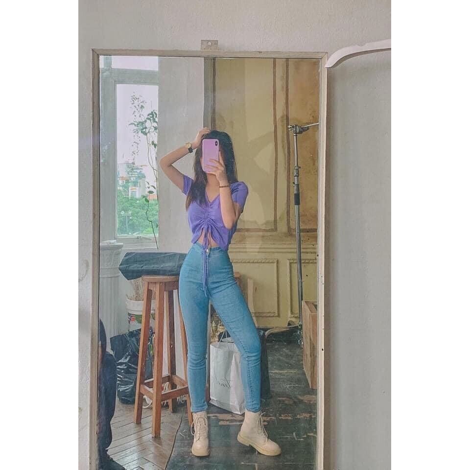 áo croptop nữ rút dây xinh xắn sexy | BigBuy360 - bigbuy360.vn