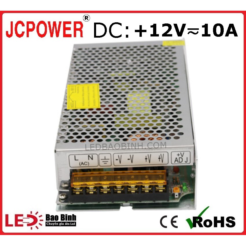 Nguồn Led 12V- 10A  hãng JCPOWER