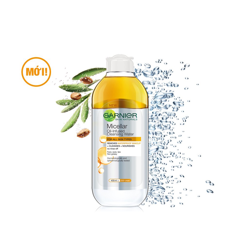 Nước làm sạch và tẩy trang cho mọi loại da Garnier Micellar Water 400ml