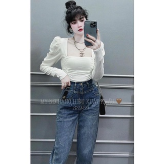 ⚡BÁN SỈ⚡ÁO CỔ CÔ VUÔNG DÚM CÁCH ĐIỆU ☘️