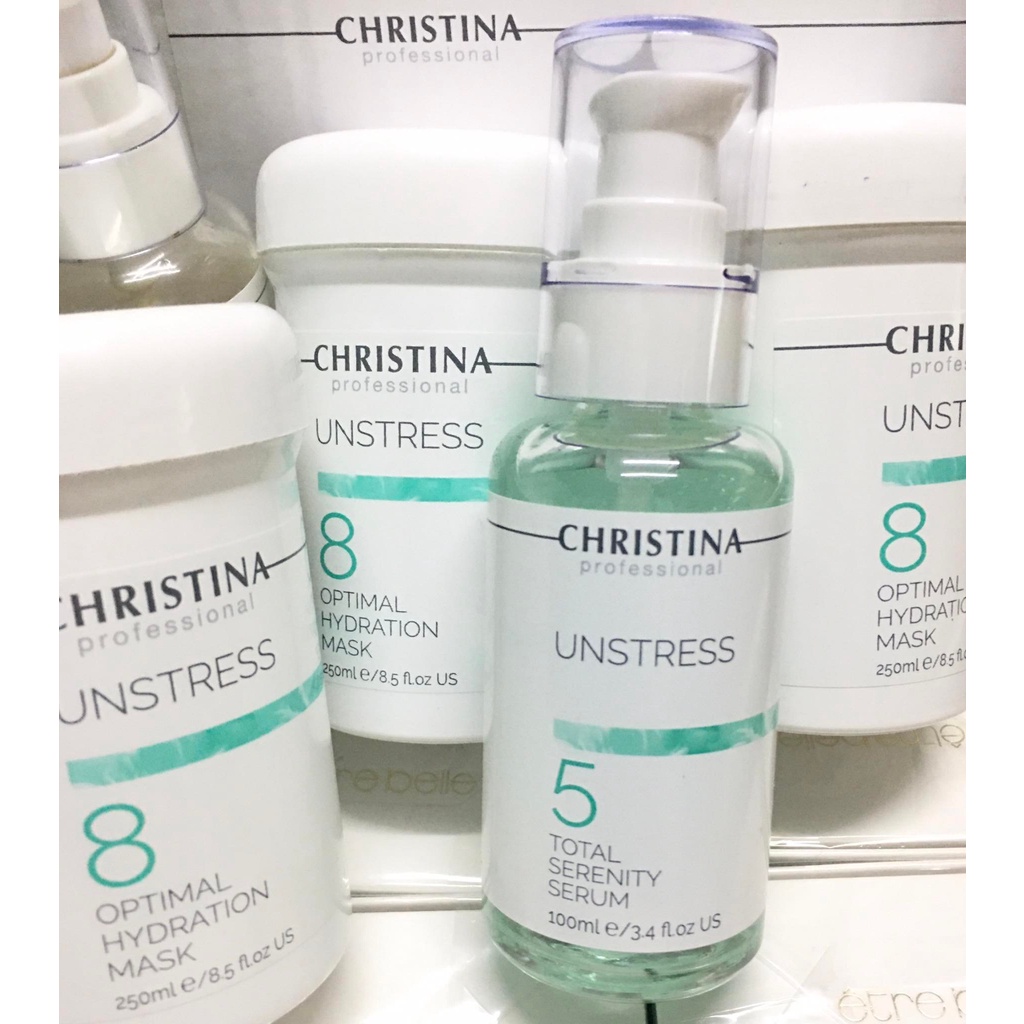 Serum cấp ẩm phục hồi da treatment bong tróc đỏ rát da bị kích ứng Christina Unstress 5 Total Serenity