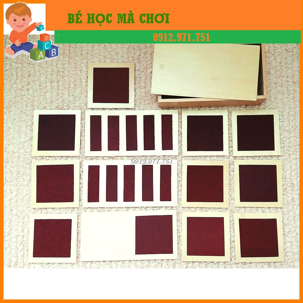 Bộ cảm quan bề mặt nhám Montessori - Tấm xúc giác