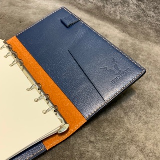 SỔ GHI CHÉP DA THẬT CAO CẤP MÀU XANH NAVY