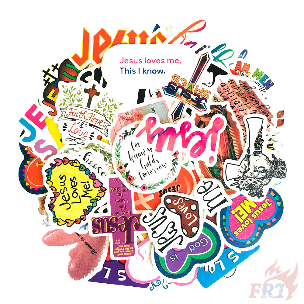 ❉ Jesus Christ Series 03 Stickers ❉ 50Pcs/Set DIY Fashion Waterproof Doodle Decals Stickers