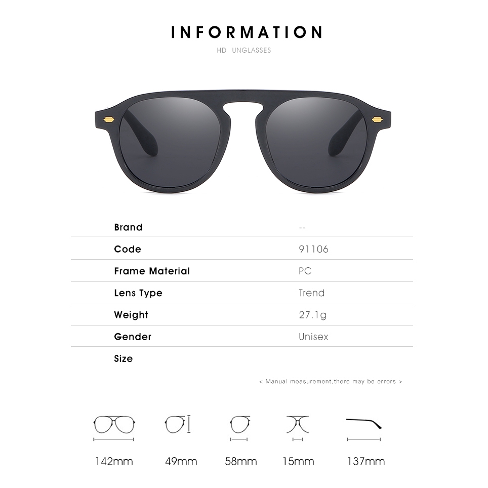 Kính mát tròng trong suốt phong cách cổ điển dành cho cả nam và nữ | BigBuy360 - bigbuy360.vn