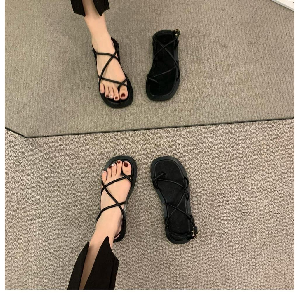 Sandal Dây chéo chân đế phẳng hàng QC cao cấp
