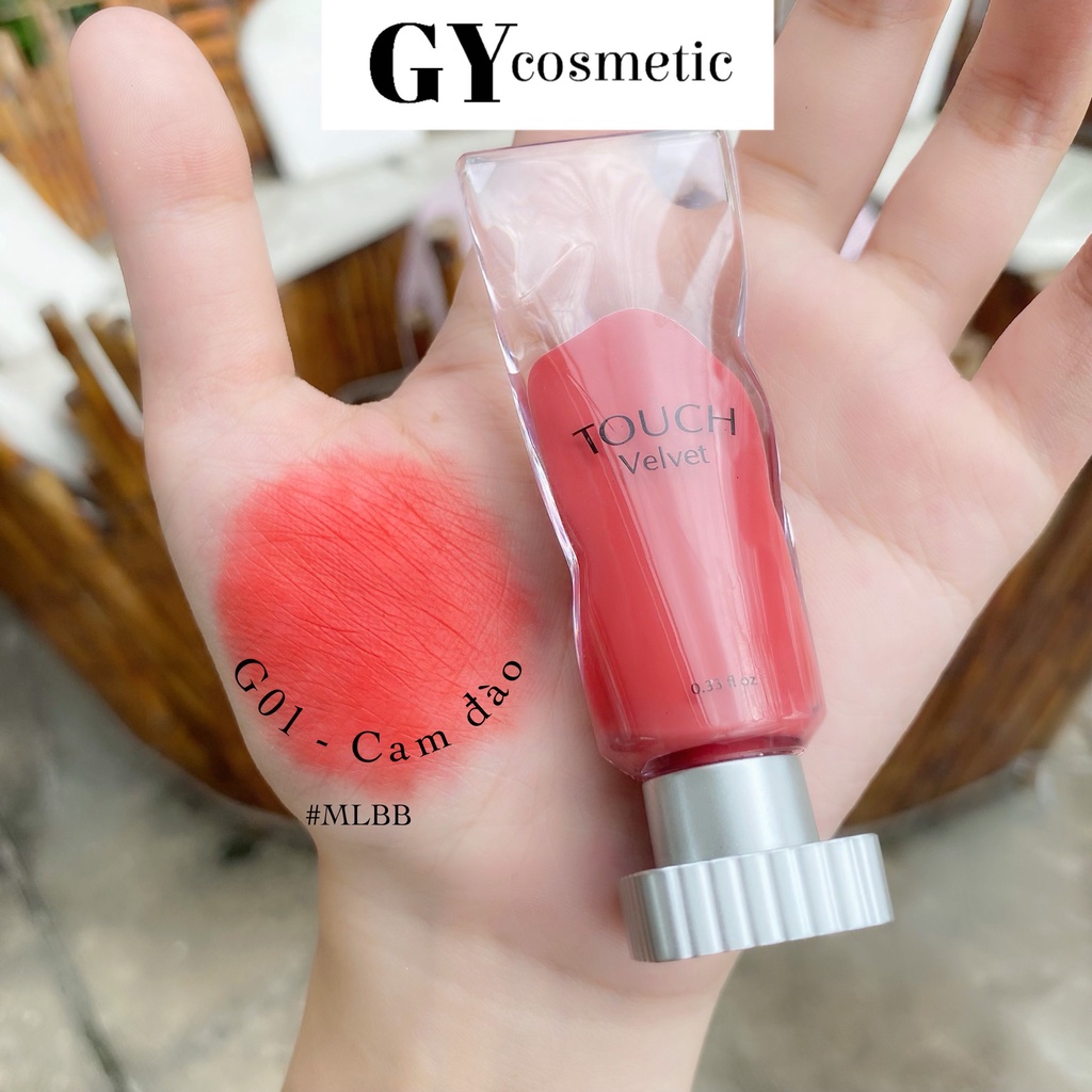 SON KEM LỤA TOUCH VELVET GY TRẦN chính hãng son lì lên màu chuẩn mướt mịn môi
