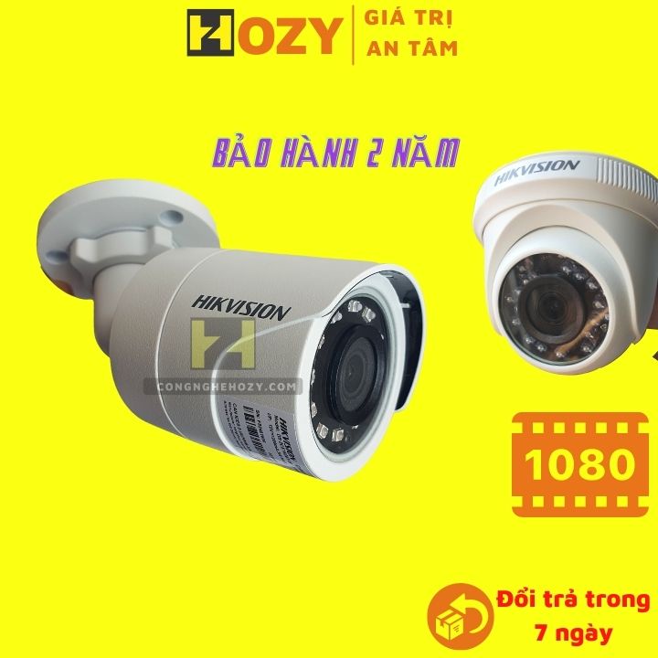 Camera HIKVISION kim loại, chống nước  2.0 mpx  fullHD 1080p Analog DS-2CE16D0T - IR