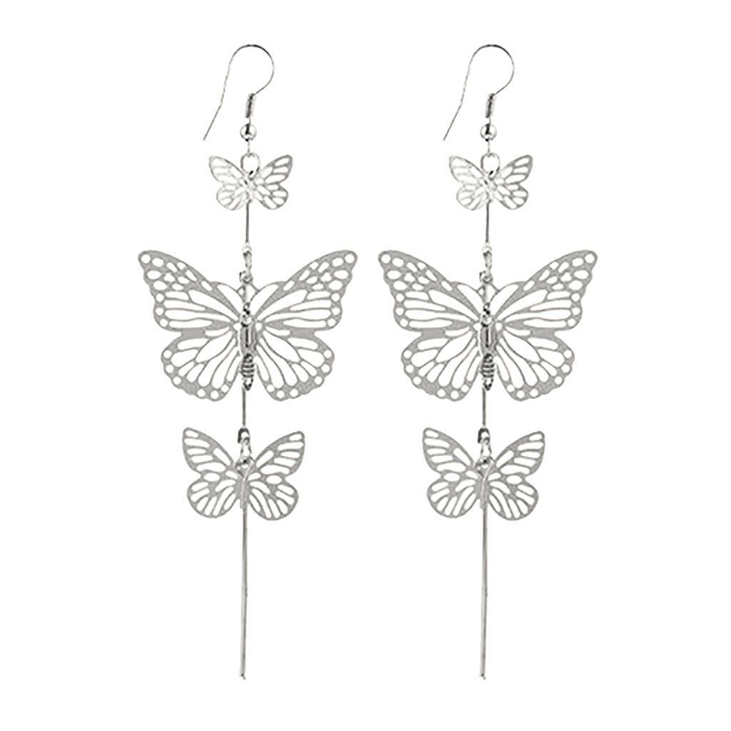 Khuyên tai hình bướm dáng dài phong cách Punk