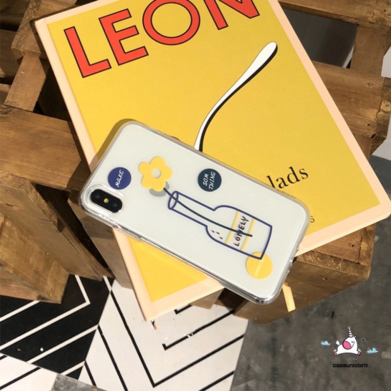 Ốp điện thoại TPU mềm màu trong suốt họa tiết tối giản cho iPhone 6 6s 7 8 Plus 11 Pro Max XR X XS MAX | BigBuy360 - bigbuy360.vn