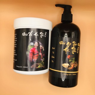 Cặp dầu gội xả hà thủ ô [ GỘI 500ml XẢ 500ml]