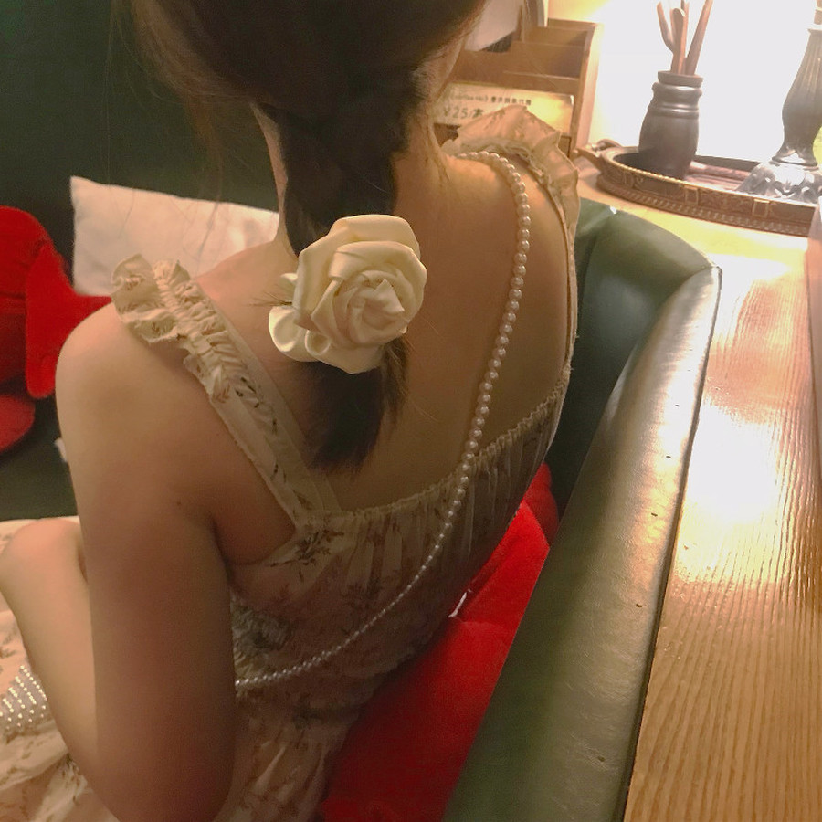 Dây Buộc Tóc Phối Hình Hoa Hồng Hợp Thời Trang Cho Nữ