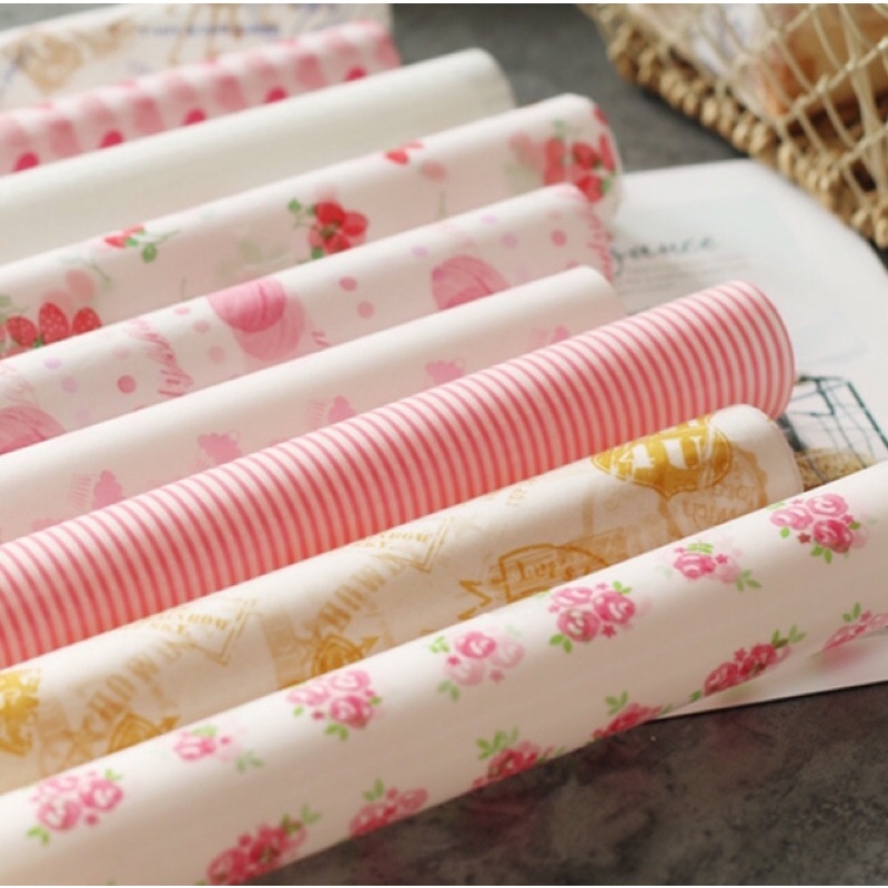 Set 10 giấy gói bánh hamburger chống dầu mỡ tiện lợi