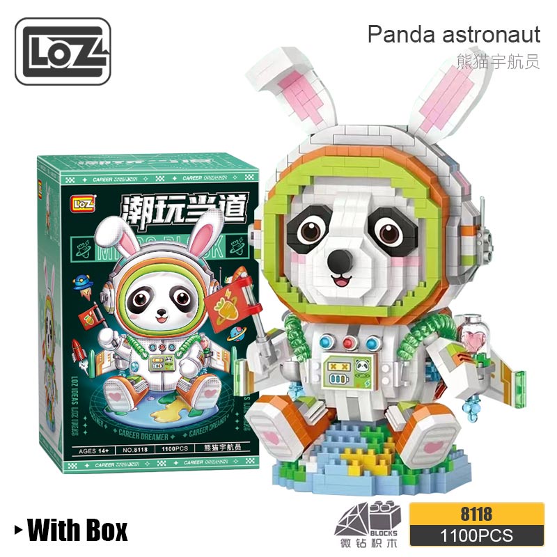 Loz Bộ Đồ Chơi Lắp Ráp Hình Phi Hành Gia Gấu Trúc Dành Cho Bé