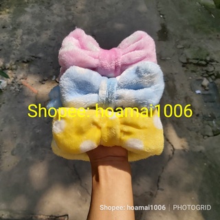 Nơ cài đầu, băng đô quấn tóc chấm bi