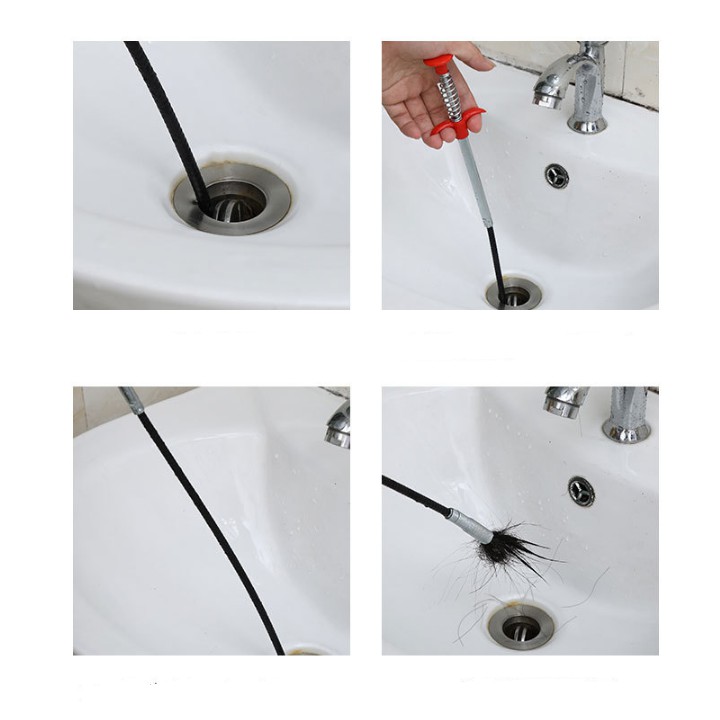 Dụng cụ thông cống đa năng, kẹp gắp rác 4 móc dạng dây có thể uốn gập siêu tiện ích