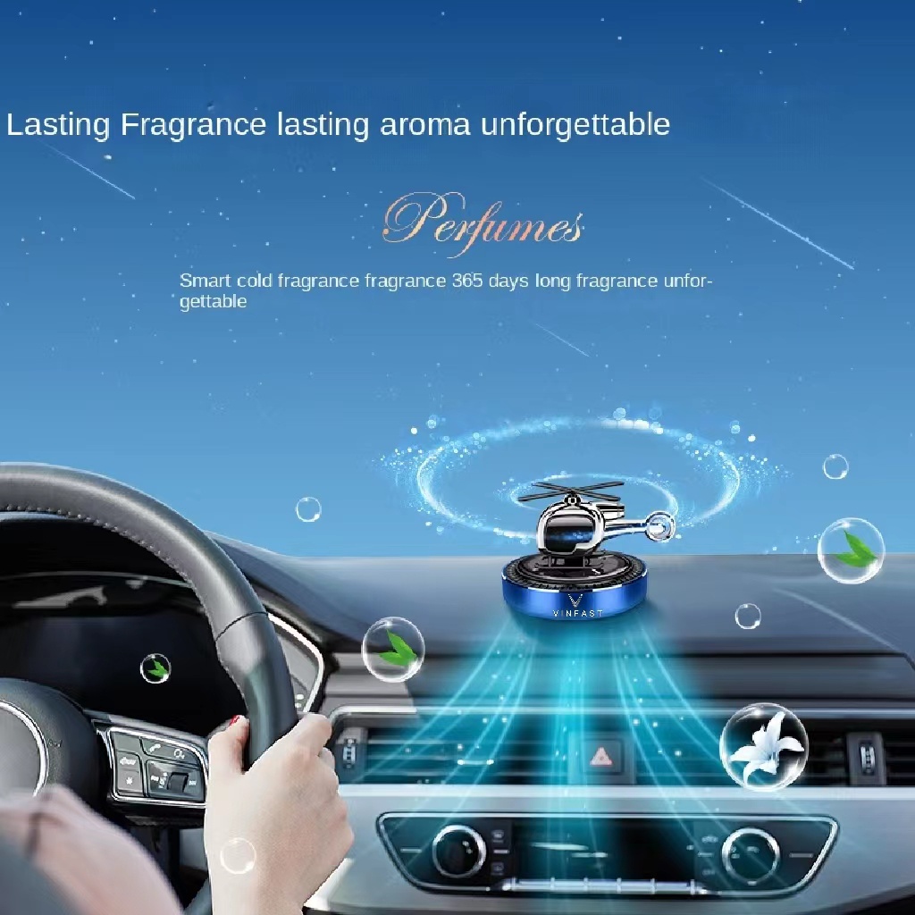 Máy Khuếch Tán Tinh Dầu Xoay Khử Mùi Năng Lượng Mặt Trời Cho Xe Hơi VinFast VF8 VF9 VF E34 VF5 VF7 Lux2.0 Lux A2.0 Vf33