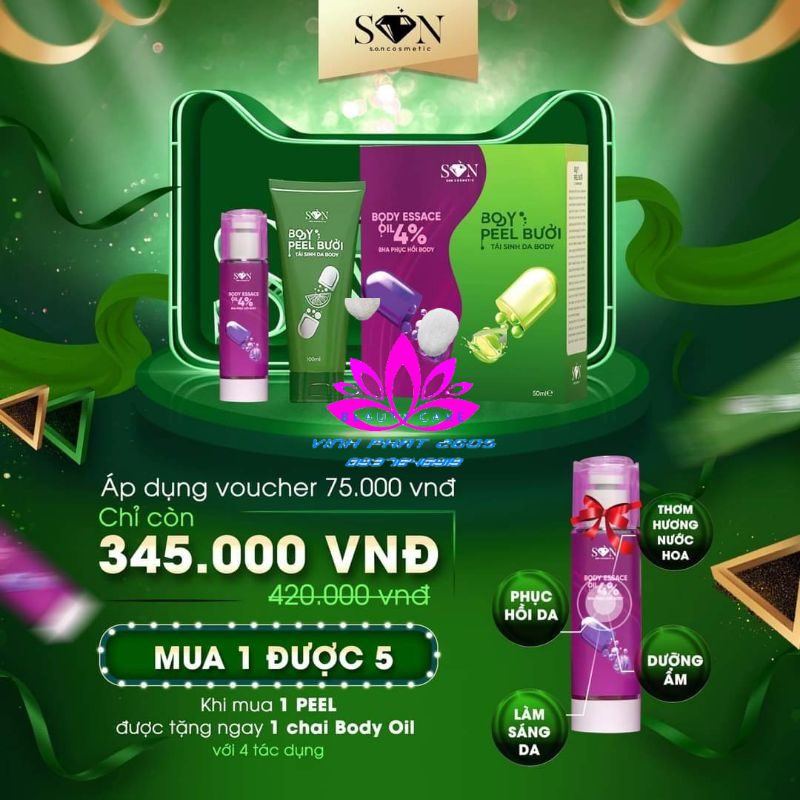 PEEL DA BODY BƯỞI S.O.N GRUOP,MUA 1 PELL TẶNG 1 BODY Oii