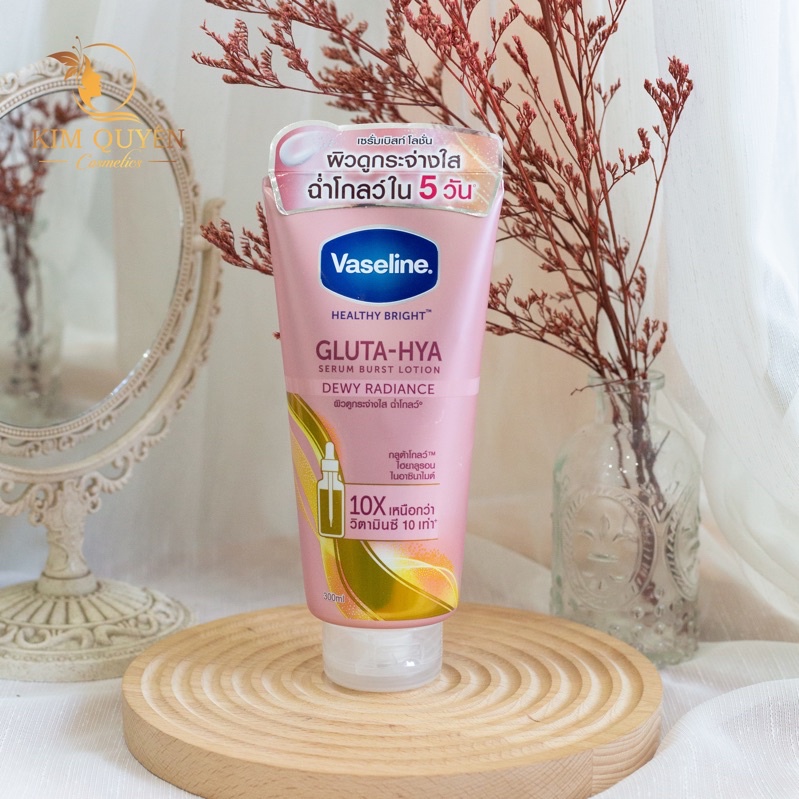 Serum Dưỡng Thể Vaseline Healthy Bright Gluta Hya Burst Lotion Dewy Radiance