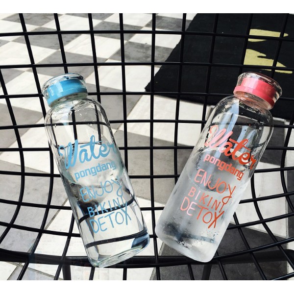 BÌNH THỦY TINH PONGDANG 800ML, 1000ML IN MÀU TẶNG TÚI CHỐNG SỐC VÀ TÚI VẢI | BigBuy360 - bigbuy360.vn