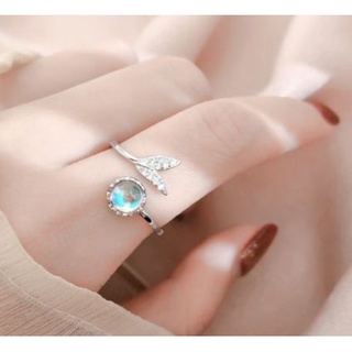 Nhẫn bạc nữ thiết kế hình đuôi cá tính độc đáo