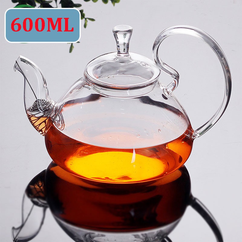 Ấm trà làm bằng thủy tinh cách nhiệt 350ml tiện dụng