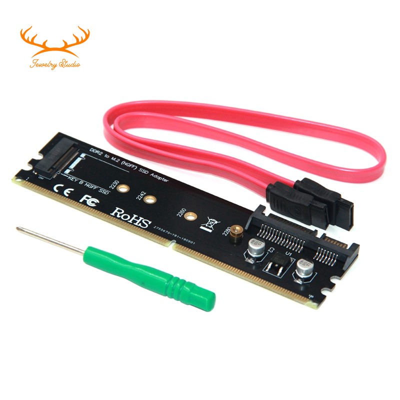 Card Chuyển Đổi Ddr Sang M.2 Ssd Sata 15p Cho Laptop Ddr2 Ddr3 Ddr4