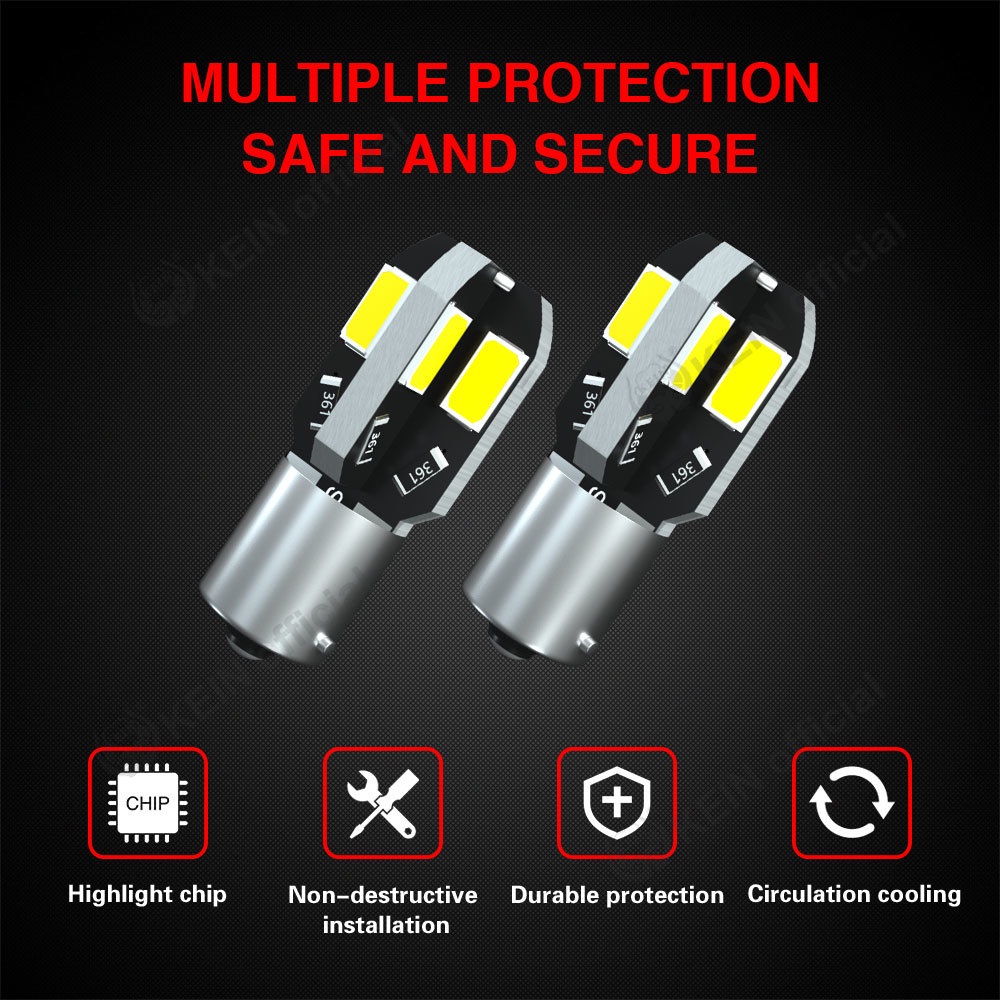Bóng Đèn Led Tín Hiệu BA9S T4W Cho Xe Hơi Xe Máy