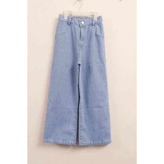 Quần jeans dài ống rộng Quảng Châu size đại cho bé gái 26-55kg