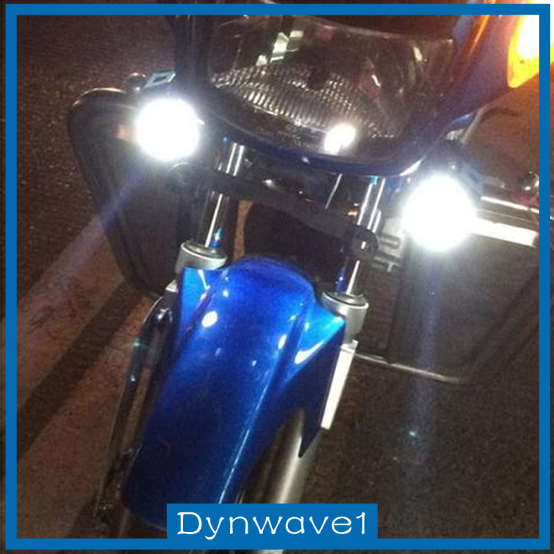 [DYNWAVE1]2Pcs DC 9V-85V 6 LED Motorcycle Headlight Assembly for Motorbike Car ATVs