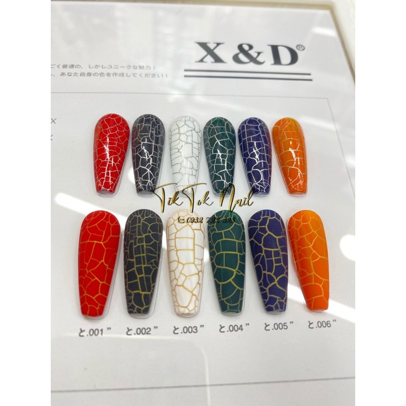 sét nứt 6 màu tặng 2 chai nhũ vàng bạc