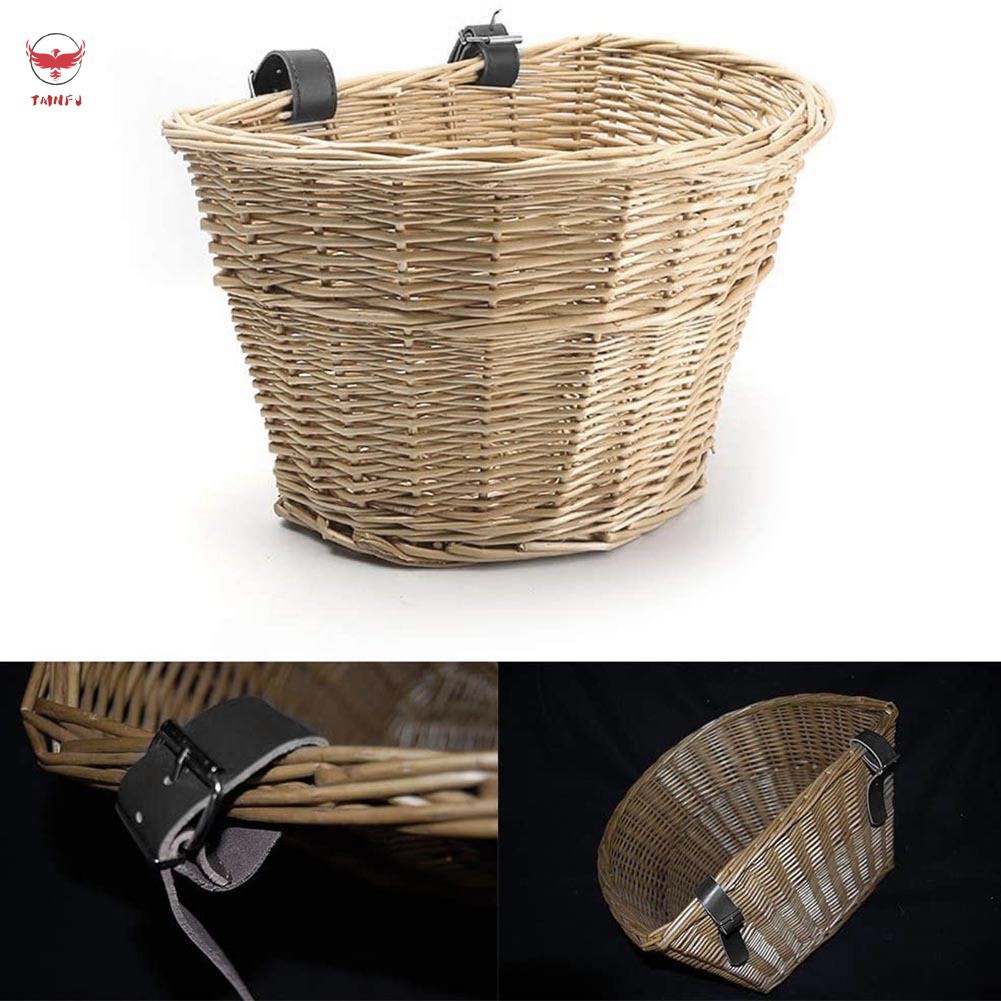 Giỏ đan dạng chữ D xinh xắn dành cho xe đạp