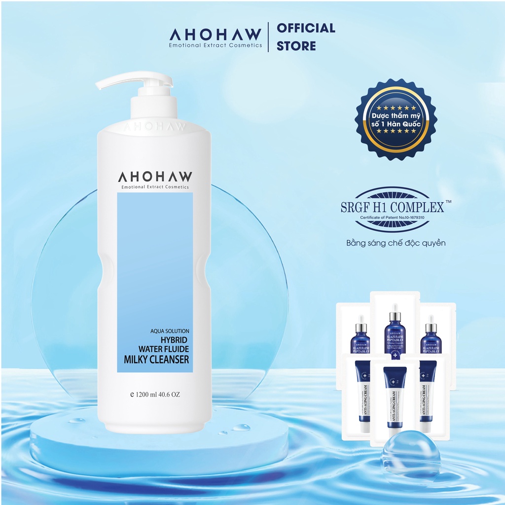 Sữa Tẩy Trang Ahohaw Chuyên Sâu Với 3 Tác Dụng ( 1200ml ) - Hàng Chính Hãng