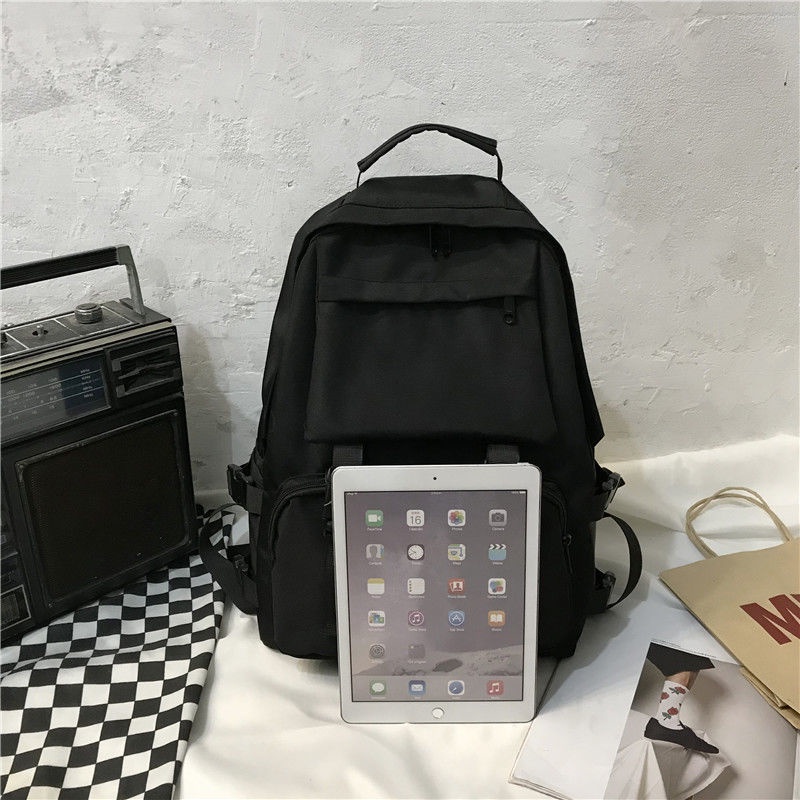 BALO ULZZANG Đi Học Đi Chơi Nam Nữ BASIC ( chống nước ) ( 2 khoá nhựa đen song song) FT7285