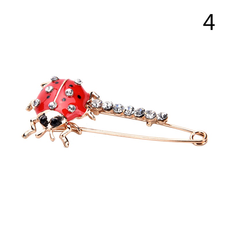 Ghim cài trang trí đính đá hình bọ cánh cứng độc đáo