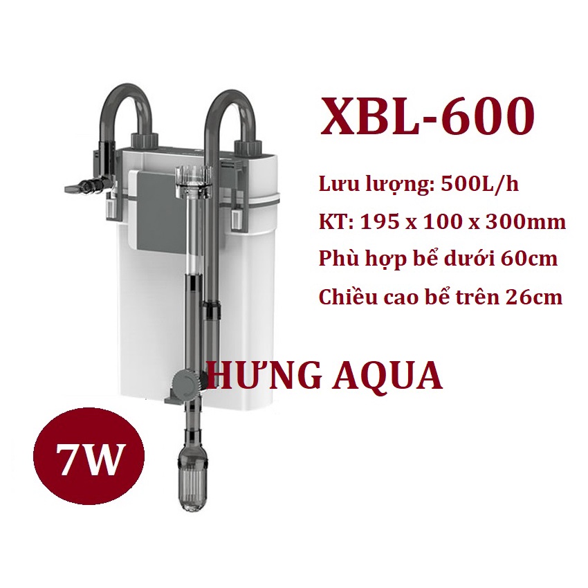 Lọc treo bể cá, lọc thác thế hệ mới Sunsun Xiaoli XBL 300/400/500/600 tích hợp lọc váng