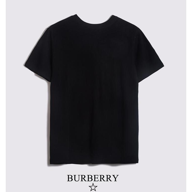 Áo Thun Cotton Tay Ngắn In Họa Tiết Burberry Thời Trang Cho Nam Và Nữ