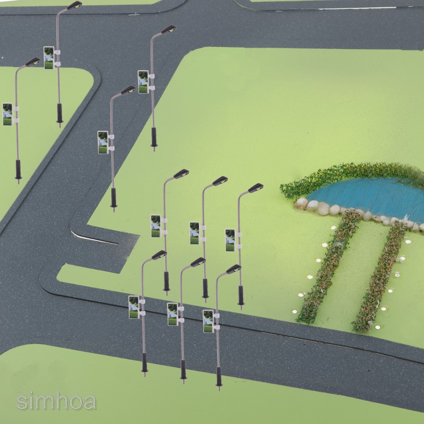 Bộ 20 Mô Hình đèn đường tỉ lệ 1 : 150