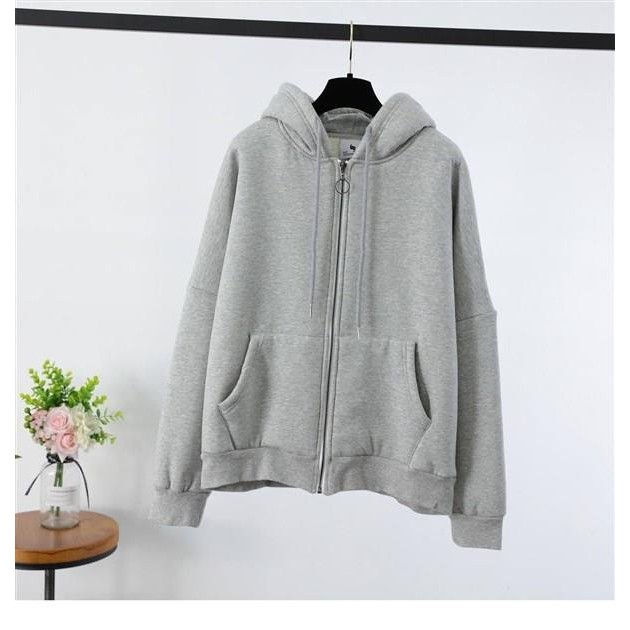 Áo khoác nỉ ngoại Quảng Châu không xù lông, bên trong lót Lông cừu cao cấp CC082 | BigBuy360 - bigbuy360.vn