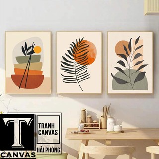 Tranh Canvas tràn viền (KHÔNG KHUNG VIỀN) Set 3 Tranh treo tường, tranh hiện đại phong cách Bắc Âu, Tranh Minimalism