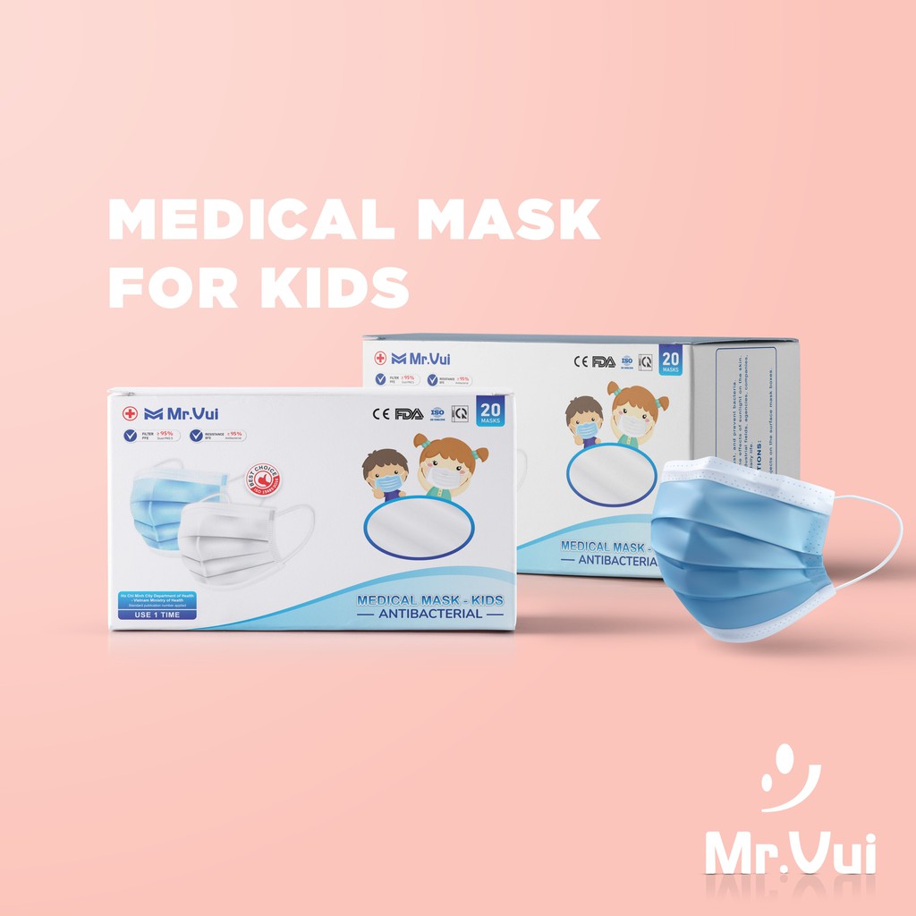 Khẩu trang y tế cho bé Mr Vui KTYT003 thùng 50 hộp