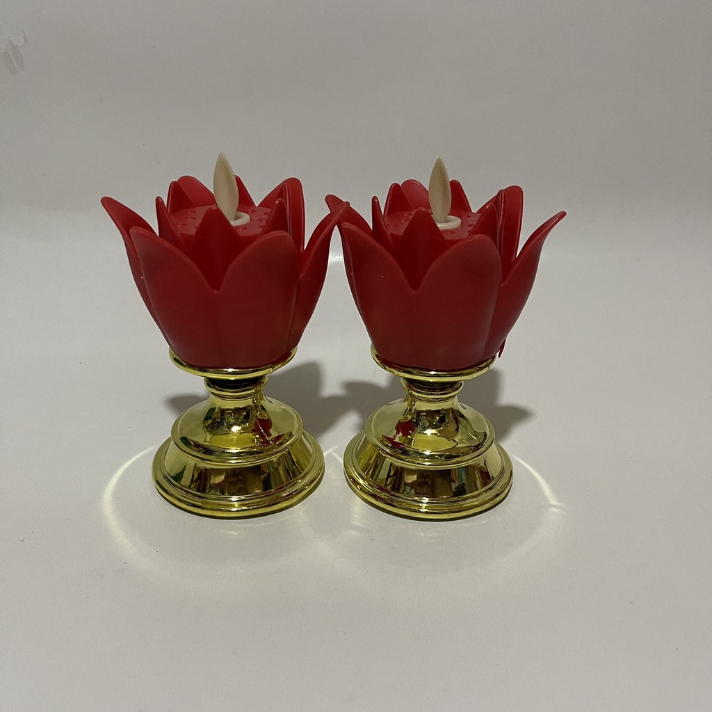 Nến điện tử hoa sen-hoa sen chân đế