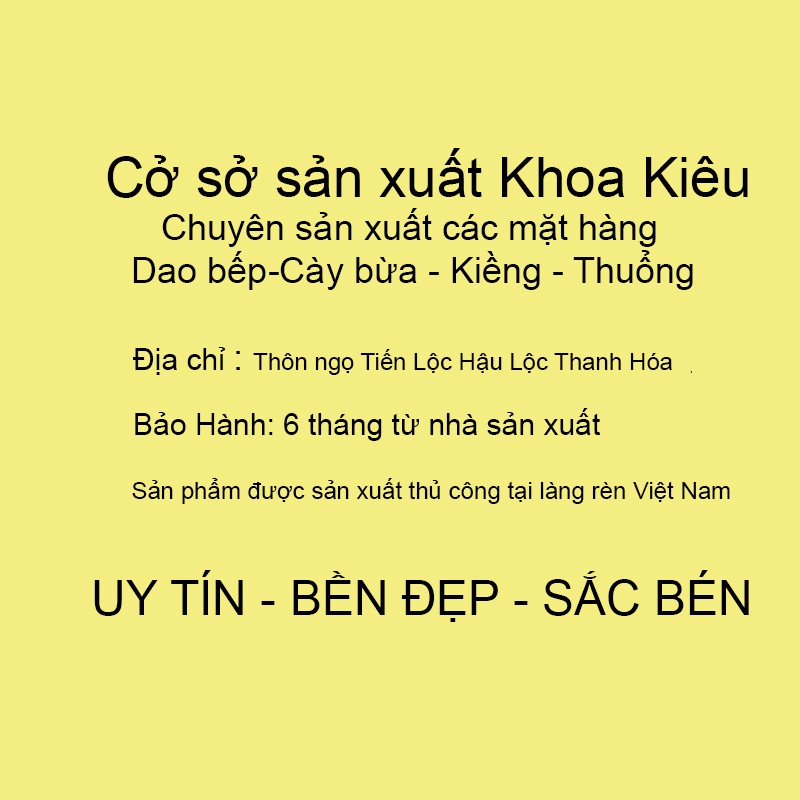 Dao bếp bộ 4 dao nhà bếp làm từ nhíp xe ô tô chống cong vênh sứt mẻ