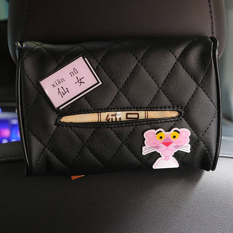 Hộp khăn giấy gắn tấm che nắng sau ghế ô tô dễ thương sáng tạo W968