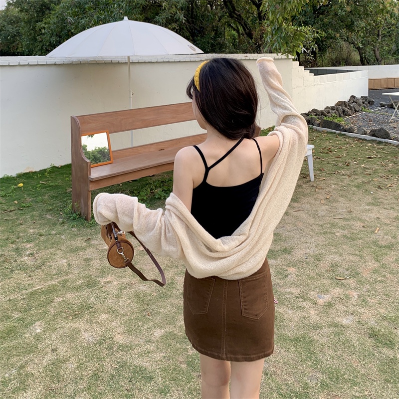 Áo Dệt Kim Mỏng Thời Trang Mùa Hè Dành Cho Nữ