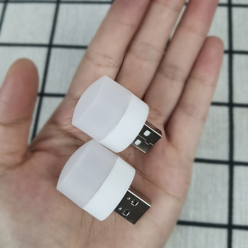 Đèn ngủ mini hình tròn bóng LED - Cổng USB