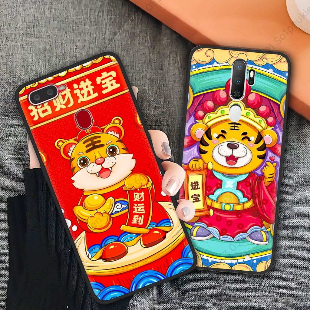 Ốp lưng Oppo A1k A3s A5S A37 A39 A57 A59 A71 A83 in hình mẫu tết hổ thần tài dễ thương