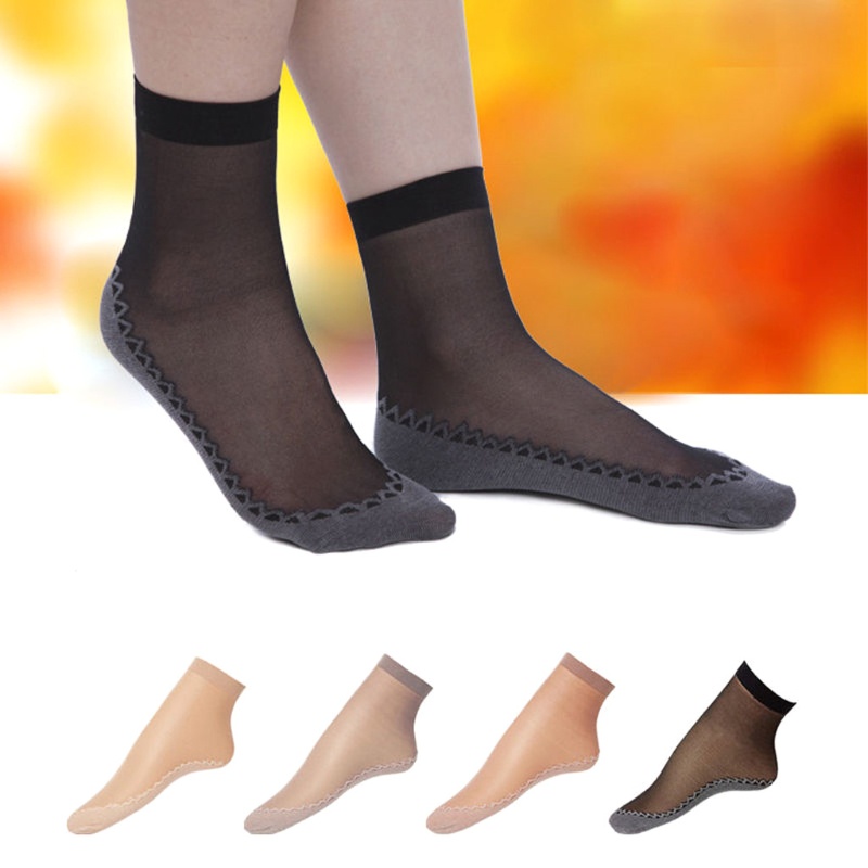 Tất lụa ngắn siêu mỏng co giãn cho nữ